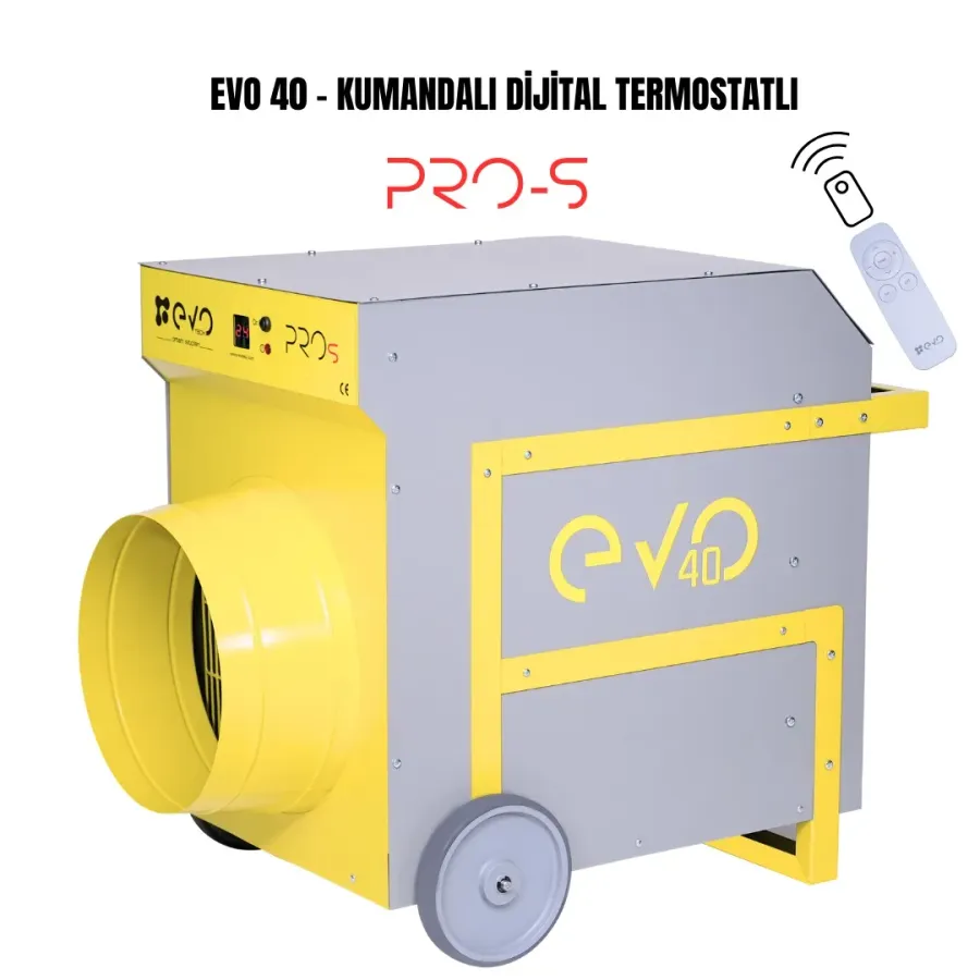 EVO40 PROs 40 kW Kumandalı Dijital Endüstriyel Fanlı Isıtıcı