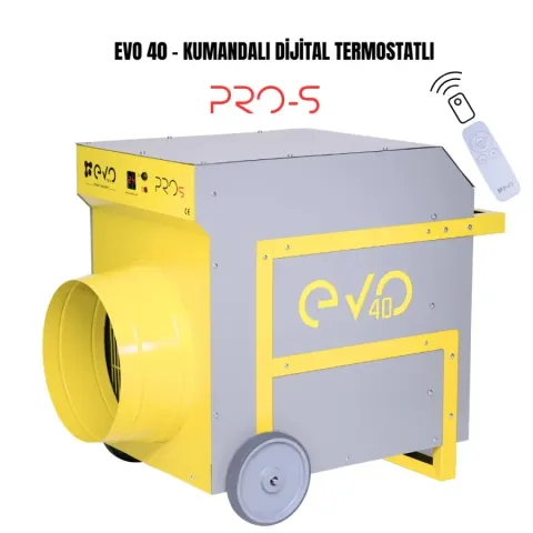 EVO40 PROs 40 kW Kumandalı Dijital Endüstriyel Fanlı Isıtıcı