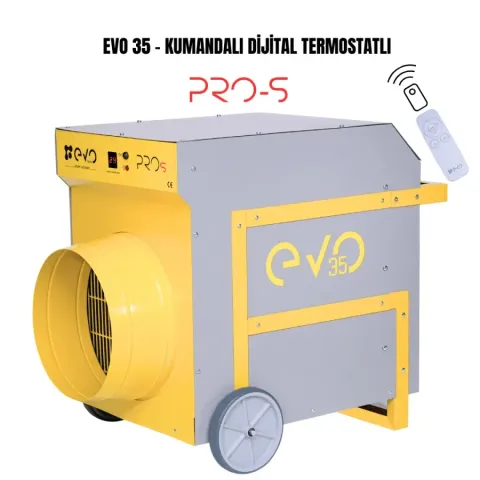 EVO35 PROs 35 kW Kumandalı Dijital Endüstriyel Fanlı Isıtıcı